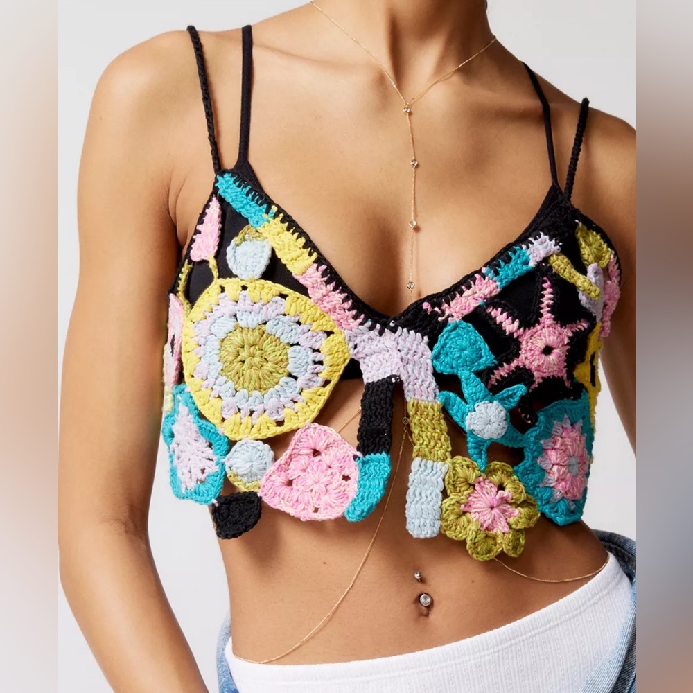 NWT Urban Outfitters Maggie Hand-Knit Cami
